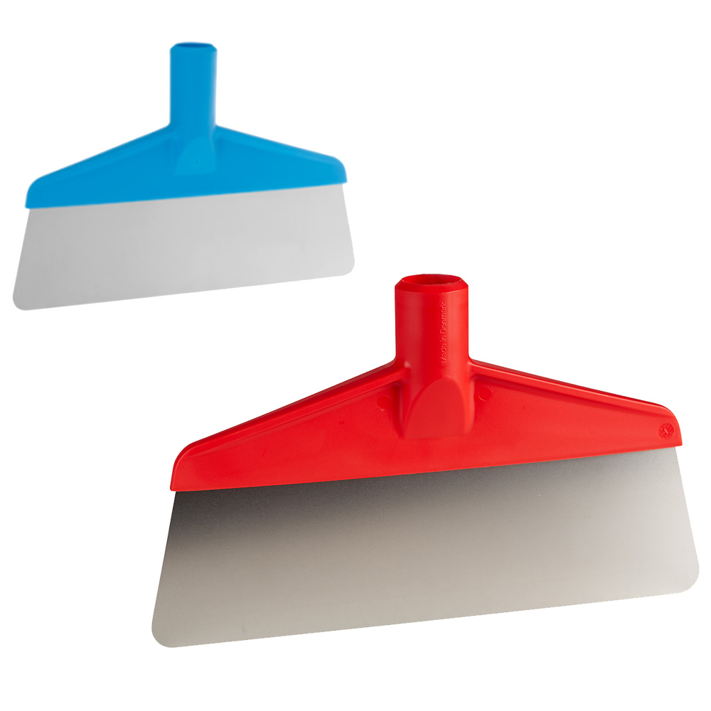 Set of Vikan scraper in colors: blue and red. Ideal for color coding and HACCP-compliant cleaning.