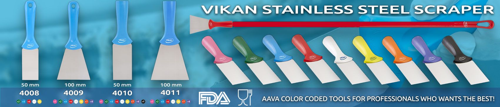 Vikan Stainless Steel Hand Scraper