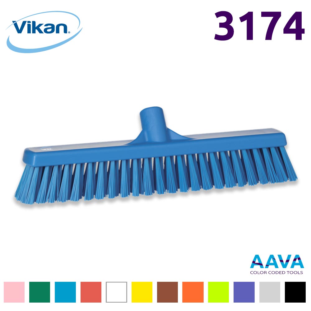 Vikan – 3174 Broom 410 mm Soft/hard – AAVA Color Coded Tools
