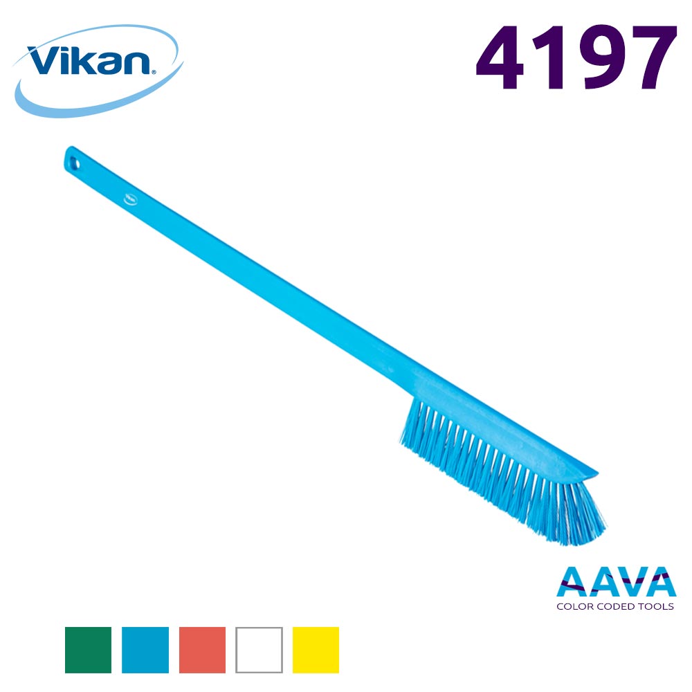 Ultra-Slim Cleaning Brush with Long Handle, 600 mm, Medium, Blue 41973