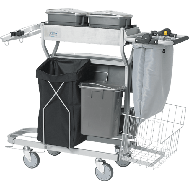 Vikan 580319 Compact Cleaning Trolley Plus 60 cm Grey