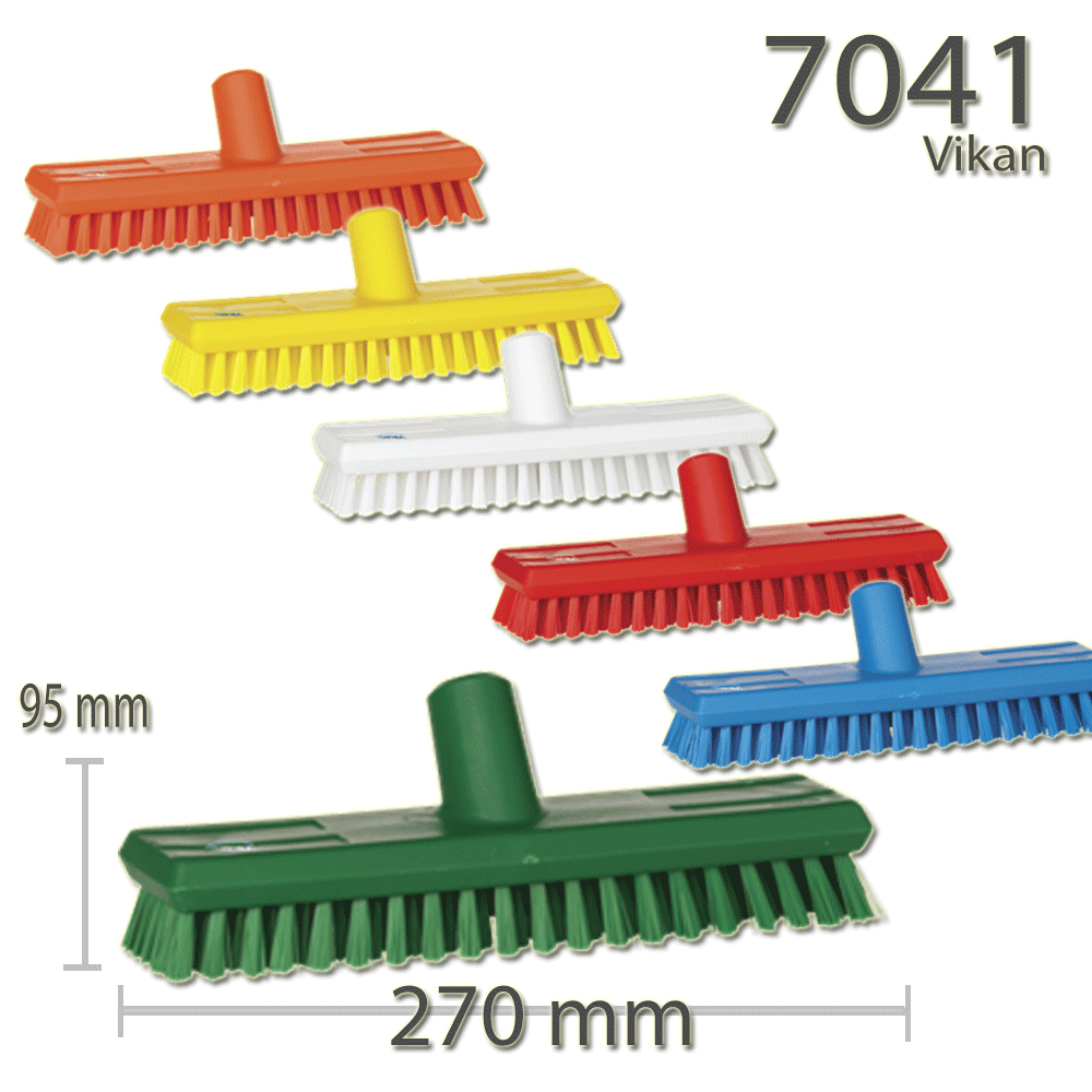 Vikan - 7041 Spazzolone pavimenti con passaggio acqua 270 mm Molto