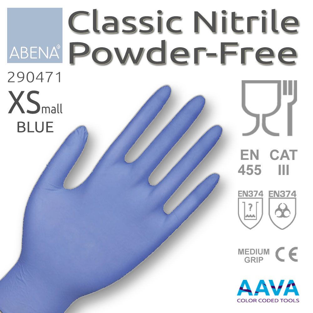 Nitrile Examination Glove Powder-Free Blue XS