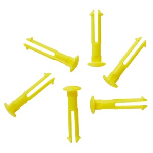 Vikan 10016 Yellow Spare Pins – Set of 6 for Hi-Flex Wall Bracket System (1011x & 1013x)