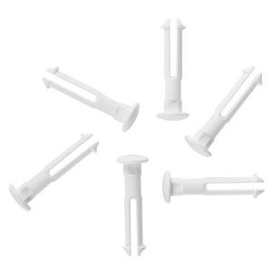 Vikan 10015 White Spare Pins – Set of 6 for Hi-Flex Wall Bracket System (1011x & 1013x)