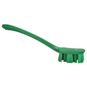 Vikan 41962 UST Hand Brush w/long Handle 395 mm Hard Green