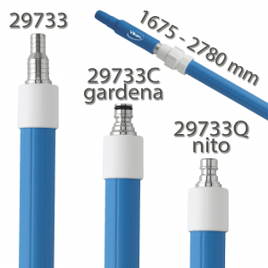 Vikan 29733 Telescopic Waterfed Handle 1615 - 2780 mm Ø32 mm Blue