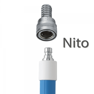 Vikan 2973Q3 Aluminium Telescopic Waterfed Handle with metal coupling 1600 - 2780 mm Ø32 mm Blue