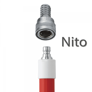 Vikan 2973Q4 Aluminium Telescopic Waterfed Handle with metal coupling 1600 - 2780 mm Ø32 mm Red