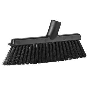 Vikan 31039 Dustpan Broom with Angled Thread – 250 mm – Black