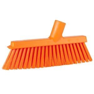 Vikan 31037 Dustpan Broom with Angled Thread – 250 mm – Orange