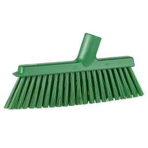 Vikan 31032 Dustpan Broom with Angled Thread – 250 mm – Green