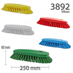 Vikan - 4195 Narrow Hand Brush with short handle 300 mm Very hard - AAVA  Color Coded Tools