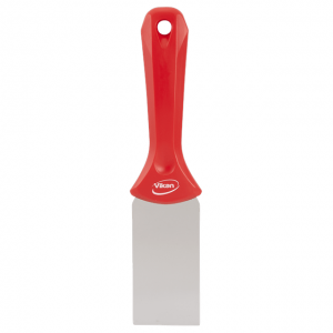 Vikan 40084 Stainless Steel Hand Scraper 50 mm Red