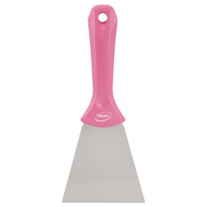 Vikan 40091 Stainless Steel Hand Scraper 100 mm Pink