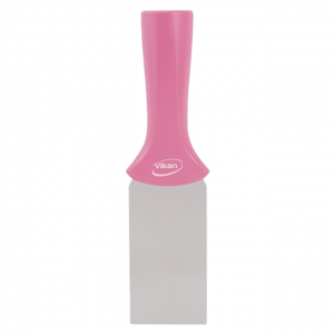 Vikan 40101 Stainless Steel Scraper with Threaded Handle 50 mm Pink