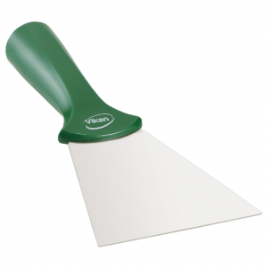 Vikan 40112 Stainless Steel Scraper with Threaded Handle 100 mm Green