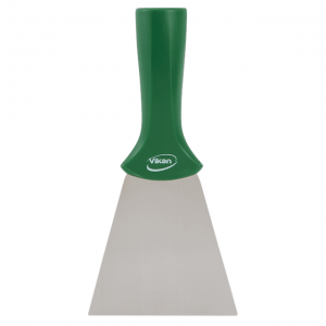 Vikan 40112 Stainless Steel Scraper with Threaded Handle 100 mm Green