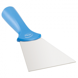 Vikan 40113 Stainless Steel Scraper with Threaded Handle 100 mm Blue