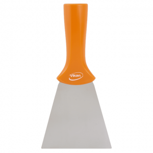 Vikan 40117 Stainless Steel Scraper with Threaded Handle 100 mm Orange