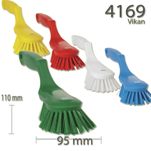 Vikan 3890 Hand Scrub Brush - Stiff - White