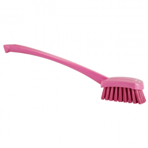 Vikan 41861 Washing Brush with long handle 415 mm Hard Pink