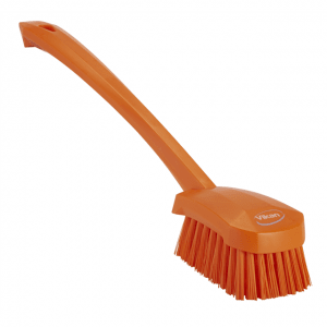Vikan 41867 Washing Brush with long handle 415 mm Hard Orange