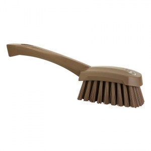 Vikan 419266 Washing Brush w/short Handle 270 mm Brown