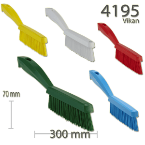 Vikan 4195 Narrow Hand Brush with short handle 300 mm Very hard