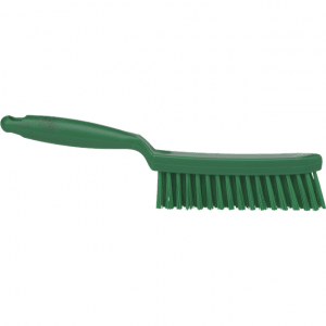Vikan 41952 Narrow Hand Brush with short handle 300 mm Very hard Green