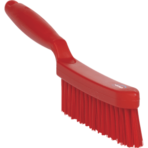 Vikan 41954 Narrow Hand Brush with short handle 300 mm Very hard Red