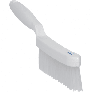 Vikan 41955 Narrow Hand Brush with short handle 300 mm Very hard White