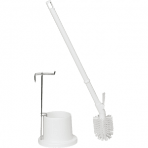 Vikan 50515 Toilet Brush w/Holder & Wall Bracket 720 mm Medium White