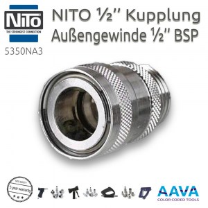 Vikan 5350NA3 Nito 1/2'' Coupling with 1/2'' Male Thread BSP