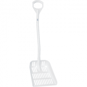 Vikan 56035 Ergonomic shovel with drain holes 380 x 340 x 90 mm 1145 mm White