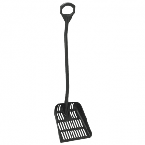 Vikan 56049 Ergonomic shovel with drain holes 380 x 340 x 90 mm 1305 mm Black