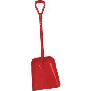 Vikan 56234 One Piece Shovel D Grip 379 x 345 x 90 mm 1035 mm Red