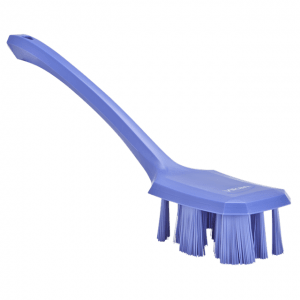 Vikan 41968 UST Hand Brush w/long Handle 395 mm Hard Purple