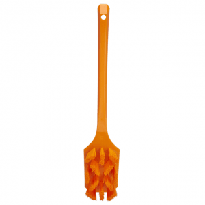 Vikan 41967 UST Hand Brush w/long Handle 395 mm Hard Orange