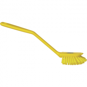 Vikan 42376 Dish Brush with scraping edge 280 mm Medium Yellow