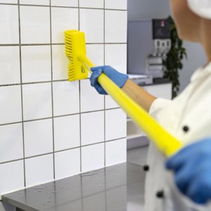 Vikan 7042 Compact Wall/Deck Scrub 225 mm Hard