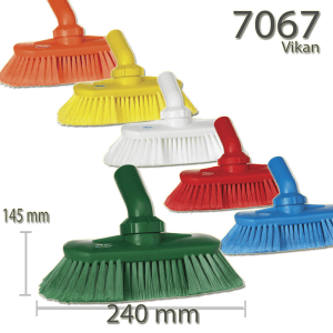 Vikan 7067 Washing Brush with Angle adjustment waterfed 240 mm Soft/split