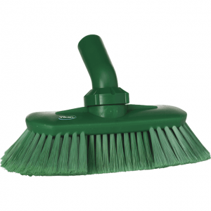 Vikan 70672 Washing Brush with Angle adjustment waterfed 240 mm Soft/split Green