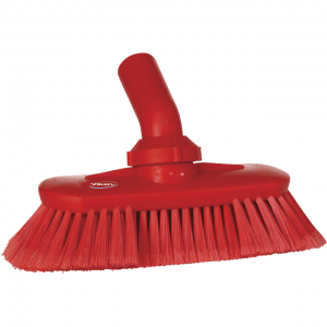 Vikan 70674 Washing Brush with Angle adjustment waterfed 240 mm Soft/split Red