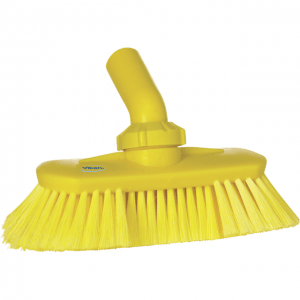 Vikan 70676 Washing Brush with Angle adjustment waterfed 240 mm Soft/split Yellow
