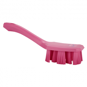 Vikan 41791 UST Hand Brush w/short handle 260 mm Hard Pink