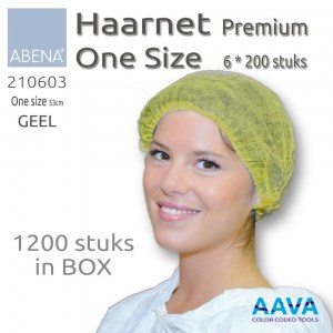 Vikan Hairnet PP Non-woven Yellow 1200 pcs