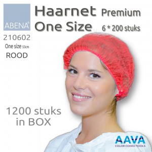 Vikan Hairnet PP Non-woven Red 1200 pcs