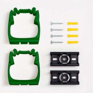 Vikan Toolflex One Holder TF2-6 Green - 2-Pack with Wall Adapter for Efficient Tool Organization