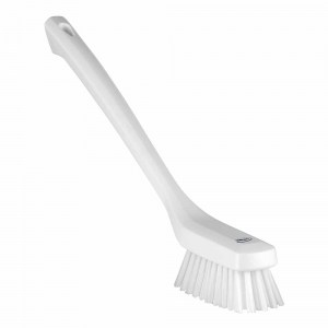 Vikan 41855 Narrow Cleaning Brush with Long Handle 420 mm Hard White